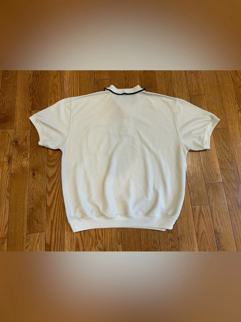 Knightsbridge Polo Shirt Mens Extra Large Beige Short Sleeve Pocket Vintage